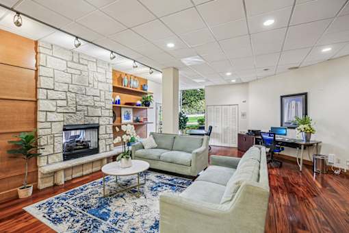 Living Room with Fireplace at Vista Condominiums, Kansas, 66103