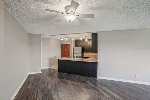 Vacant room with Ceiling Fan at Vista Condominiums, Kansas City, KS