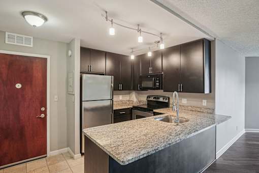 Bright Kitchen at Vista Condominiums, Kansas City, 66103
