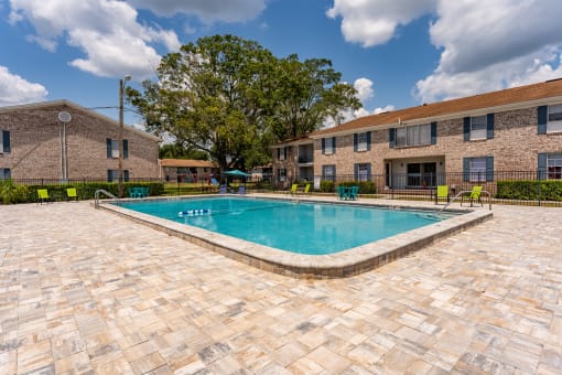 outdoor pool at Jacksonville Heights Apartments