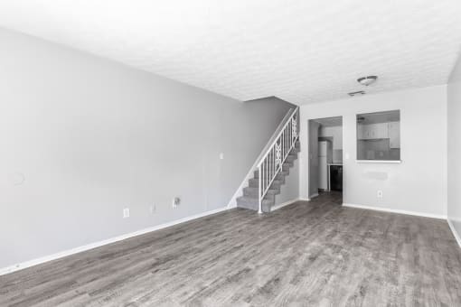 apartment living with stairs at Jacksonville Heights Apartments