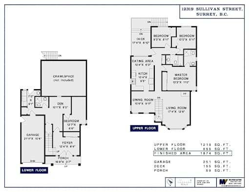 two floor plans of a house with two bedrooms and a study