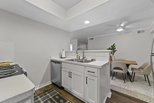 Kitchen area at Lakeside Apartments, Dallas, TX, 75231