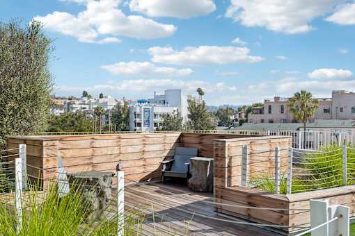 Deck area at Village Lofts