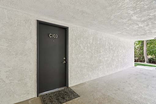 Front of an apartment