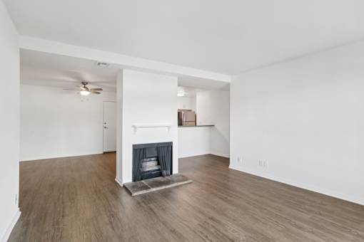 Living room with fire place