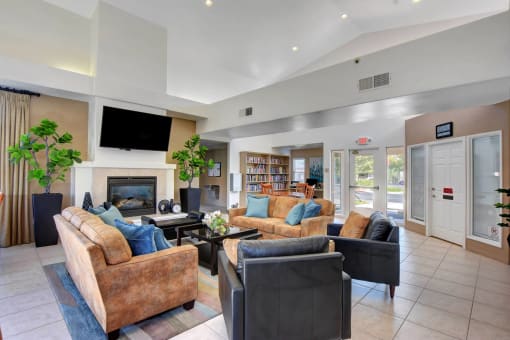 clubhouse inside Versailles Senior Apartments