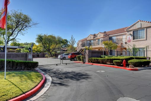 a view of the gated community at versailles