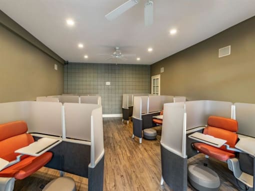 study pods at The Tahitian