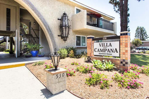 a building with a sign that says villa campana