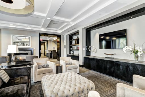 Clubhouse Living room at RiversEdge, Weehawken, 07086