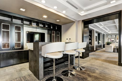 Modern Bar area at RiversEdge, Weehawken