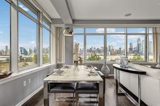 Modern Dining Area at RiversEdge, Weehawken, NJ