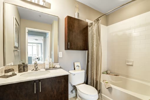 Bathroom at RiversEdge, Weehawken, NJ