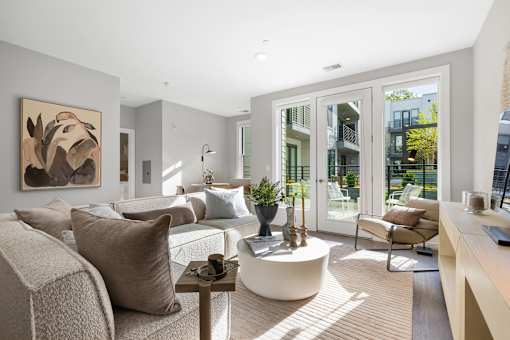 Bright Living room at The Lawrence, Parsippany, NJ