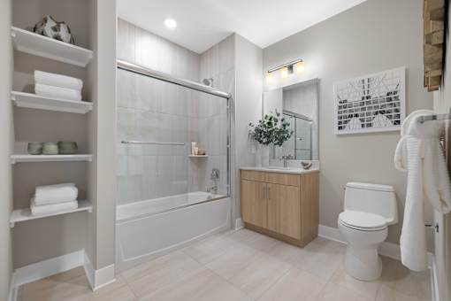 Bathroom with toilet at The Lawrence, Parsippany, NJ