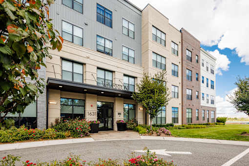 Front Entrance of building at The Waverton, Secaucus, NJ