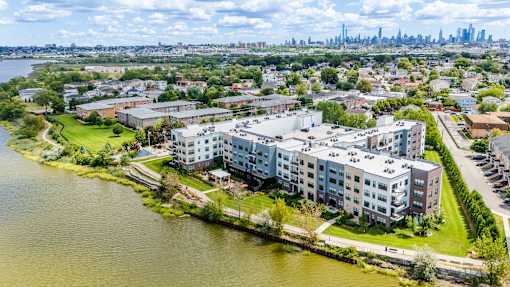 Aerial view of residential area at The Waverton, Secaucus, NJ