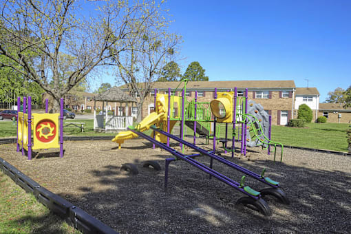 On-site playground at Lynnhaven Landing Apartments, offering a safe and fun space for families in Virginia Beach