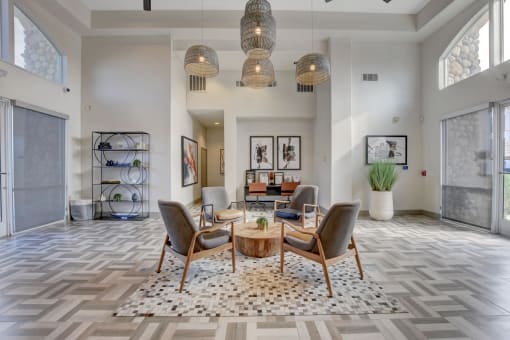 Community Clubhouse interior at The Dresden, Las Vegas