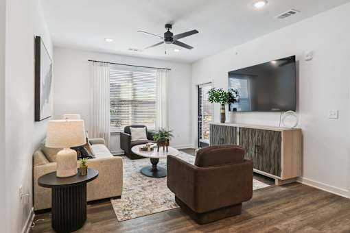Spacious Living Area at The Liliana Apartment Homes, Georgia