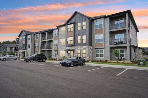 Off-Street Parking at The Pullman Luxury Apartments, Atlanta, 30349