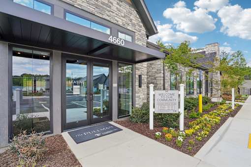 Entry Signage at The Pullman Luxury Apartments, Atlanta, GA, 30349