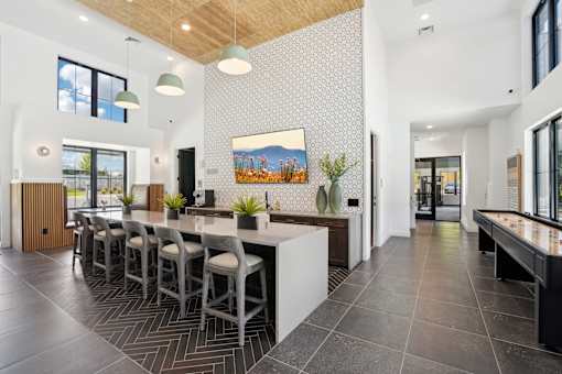 Coffee Bar Lounge at The Pullman Luxury Apartments, Atlanta, GA, 30349