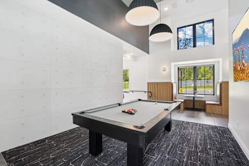 Clubhouse Billiards Table at The Pullman Luxury Apartments, Atlanta, GA