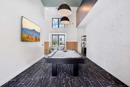 Pool table at The Pullman Luxury Apartments, Atlanta, GA