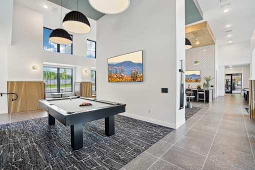 Billiards Table at The Pullman Luxury Apartments, Atlanta