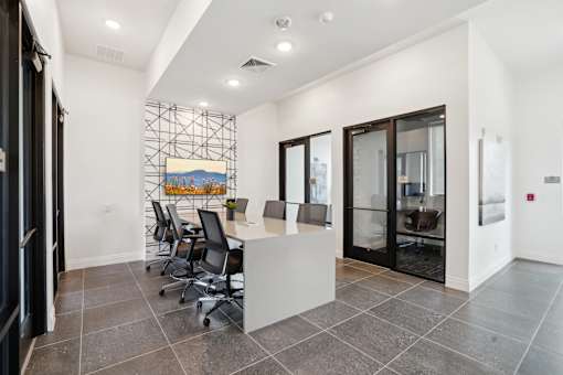 Co-Working Space at The Pullman Luxury Apartments, Atlanta