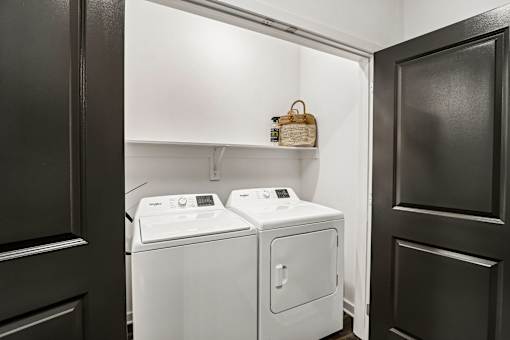 Inunit laundry room with washer and dryer at Velara Luxury Apartments, Ponte Vedra Beach