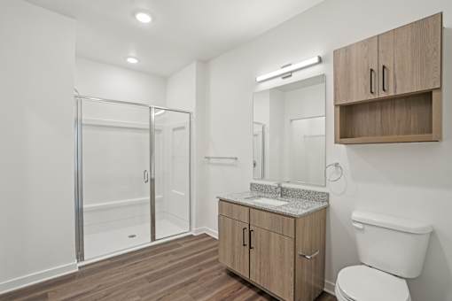 Modern Bathroom at The Pullman Luxury Apartments, Atlanta, GA