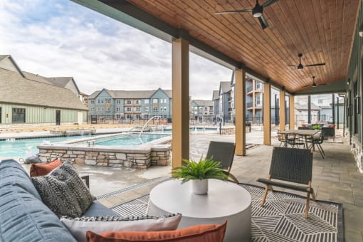 Poolside Lounge Area at Notch66, Longmont, Colorado