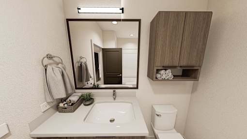 Bathroom White Sink at Heritage on Hover Apartments, Longmont