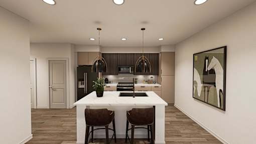Modern Kitchen at Heritage on Hover Apartments, Longmont, CO