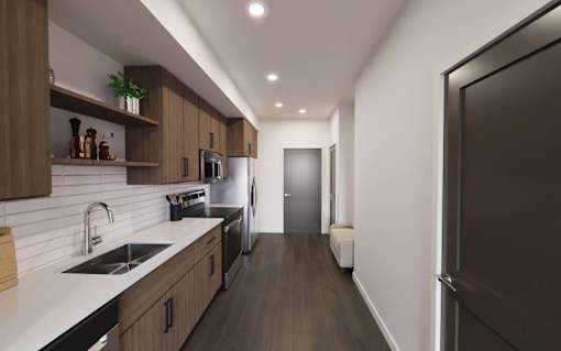 Spacious Kitchen at The Union Flats at Fishers District, Indiana