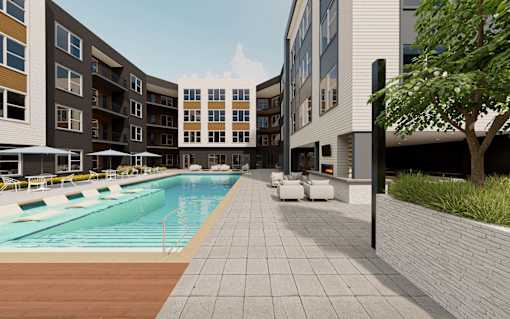 Clear Pool at The Union Flats at Fishers District, Fishers