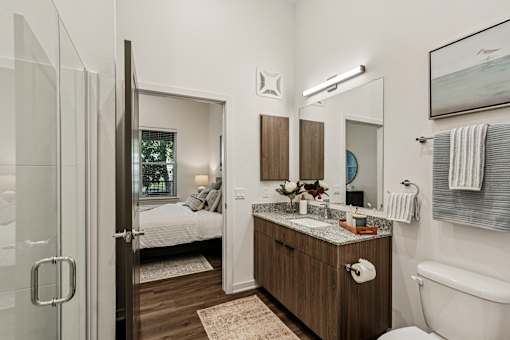 Bathroom at The Stadler Luxury Apartments, Bradenton, Florida