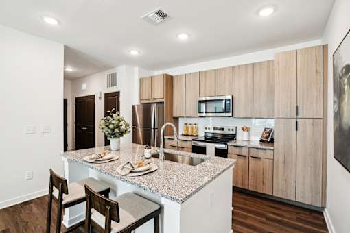 Gourmet Kitchen at The Pullman Luxury Apartments, Georgia