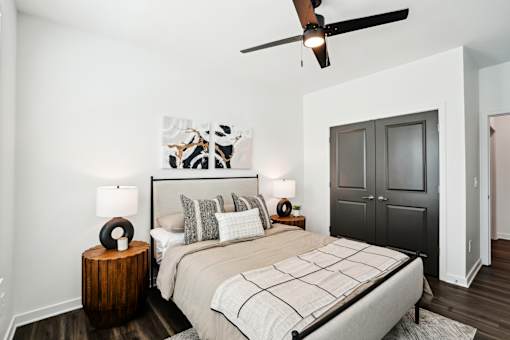 Master Bedroom at The Pullman Luxury Apartments, Georgia, 30349