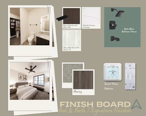 A collection of images showcasing various home interior design features.