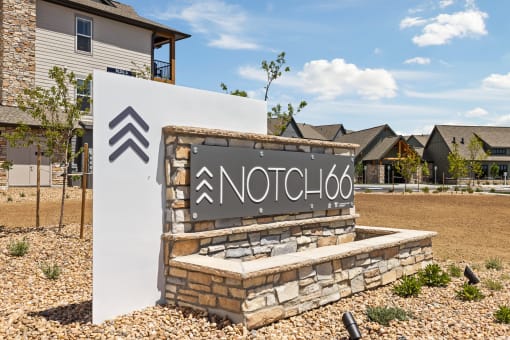 a sign in front of a house that reads not at Notch66, Longmont, Colorado