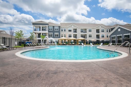 Swimming Pool And Sundeck at Watermark at Steele Crossing, Fayetteville
