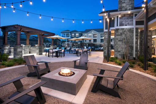 Outdoor Firepit Patio at Watermark at Steele Crossing, Fayetteville, AR