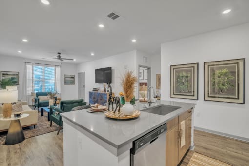 Fitted Kitchen With Island Dining at Canter, Ocala