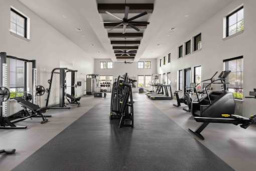 Fitness Center With Modern Equipment at Terrassa Luxury Apartments, St. Augustine, Florida