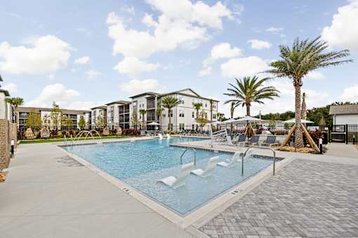 A large swimming pool at Terrassa Luxury Apartments, St. Augustine