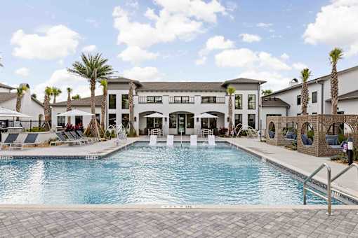 Large Pool at Terrassa Luxury Apartments, Florida